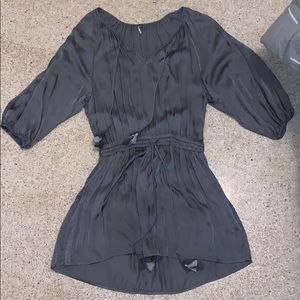 YFB flattering green/grey silky mini dress